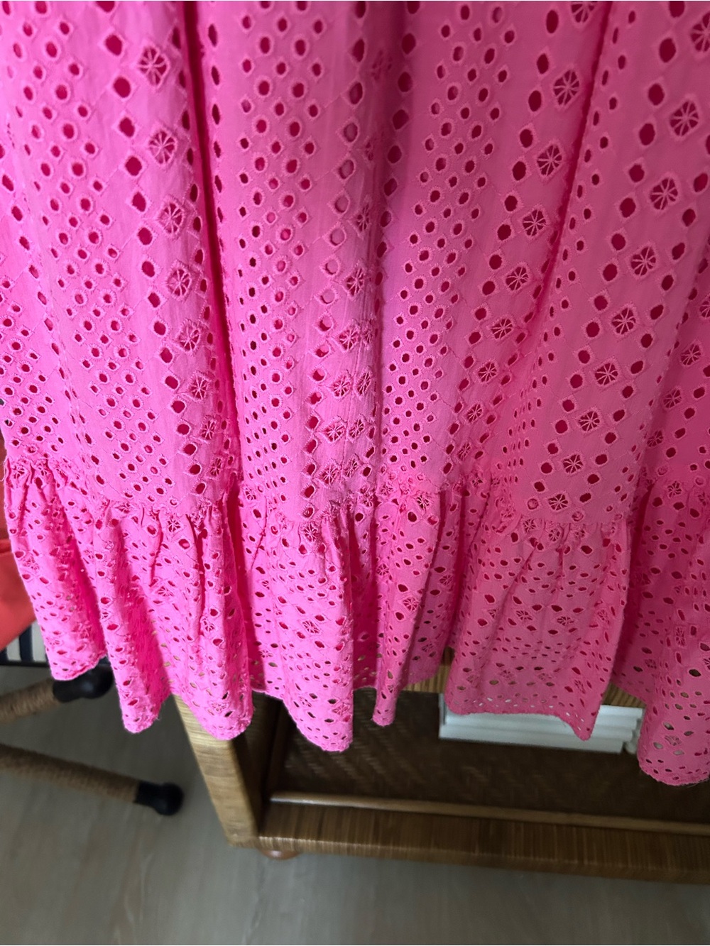 J. Crew Bright Pink Eyelet Sleeveless Dress - Picture 5 of 5